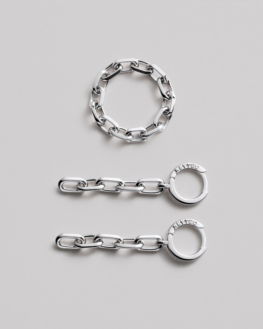 Срібні сережки CHAIN / Сережки Жіночі + 5