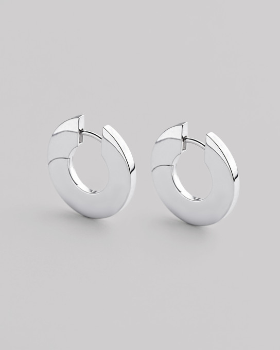 Серебряные серьги - кольца REFLET / Серьги Женские + 4