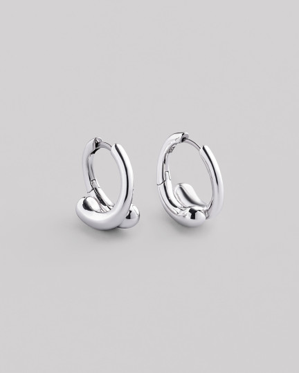 Срібні сережки - кільця ANELLO / Сережки Жіночі + 2