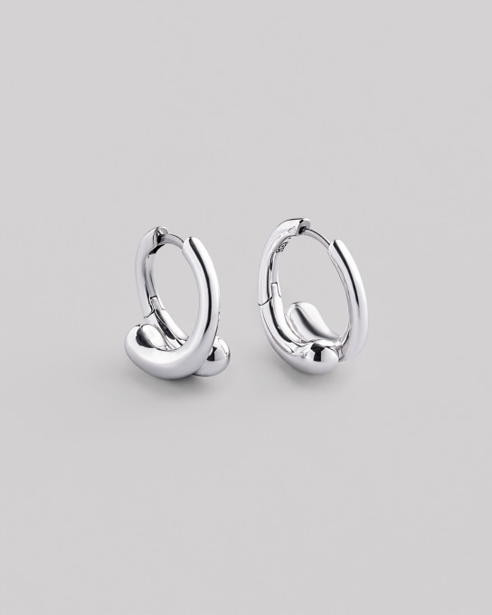 Серебряные серьги - кольца ANELLO / Серьги Женские + 2